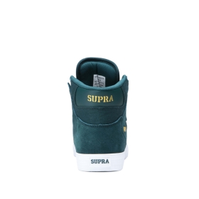 Supra Mens VAIDER High Top Shoes Evergreen/Gold/white | US-24670